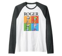 American Dad Roger Disguises Pop Art Cartoon Raglan Baseball Tee