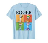 American Dad Roger Disguises Pop Art Cartoon T-Shirt, Men, Baby Blue, Large