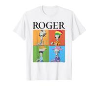 American Dad Roger Disguises Pop Art Cartoon T-Shirt, Men, White, 3X-Large
