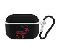 American Deer Hunter Patriotic US Flag Earphone Case PC Bluetooth Earbud Case Headphone Cases Compatible with Airpods Pro White-style