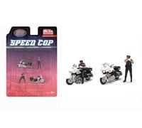 American Diorama 1:64 Metal Figure Set: Speed Cops - Set of 4 Police Motorcycle Display, AD-64530MJ
