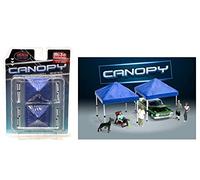 American Diorama Canopy (Blue) 1:64 Metal Figures Set AD-76517MJ, for All 1:64 die cast Vehicle Display and Diorama