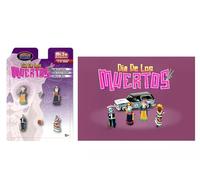 American Diorama Dia de Los Muertos 2" 6 Piece Diecast Set (4 Figures, 2 Masks) Limited Edition to 3600 Pieces Worldwide for 1/64 Scale Models AD-76527MJ