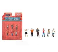 American Diorama The Fanatics 6 Piece Diecast Figure Set Limited Edition for 1/64 Scale Models AD-2420MJ