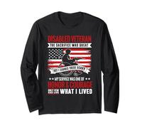 American Disabled Veteran Funny Handicap Veteran Long Sleeve T-Shirt