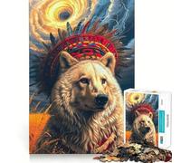 American Dog Jigsaw for Adults 1000 Pieces Think Skill Game High Precision Die Cut Entertaining Challenge for Spare Time (38x52cm)