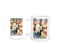 American Dolly Pink Parton Vintage Country Custom Personalised Personalized Ceramic Coffee Mug 11oz Durham Tea Mug Gift Set Round Square Coaster Cup Handle Dishwasher Safe Custom Printed Design