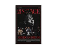 American Dream-21 Savage Anti Splash Art Posters Living Room And Bedroom Hanging Paintings Suitable for Multiple Scenarios No Need for Punching Easy to Install Suitable for Gifts And Personal UseUnfra