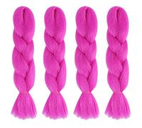 American Dream Brilliant Jumbo Kanekelon Braid for Hair Weaves, Dreads and Avant Garde Creative Styling, Pink Purple, Pack of 4