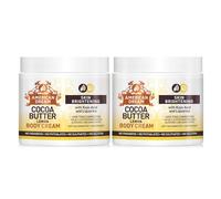 American Dream Cocoa Butter Body Cream for Skin Brightening with Lemon Oil, Kojic Acid & Liquorice 453g - 2 jar pack 906g in total