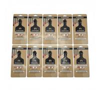 American Dream Metal Afro Pick with Fist Handle, Peace Sign Design, Wide Spaced Metal Teeth, 10-Piece Set