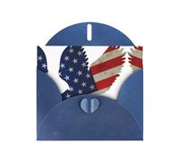 American Eagle and Flag Blue prints Greeting Cards 6x4-inch with Envelope | Perfect for writing greetings and thank-you notes
