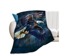 American Eagle Bald Eagle Throw Blanket - Soft Warm Cozy Fleece for Couch, Sofa, Bed - Animal Decor Gift for Girls, Women, Boys, Men - 50"x40"