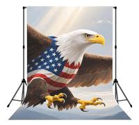 American Eagle Flag Backdrop for Photography,5x7ft Backdrop Picture Back Drop Banner Personalized Photo Backdrops Curtain for Fireplace Home Decoration Newborn Birthday Wedding Party