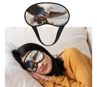 American Eagle Flag Eye Masks for Sleep Soft Comfort Sleep Masks with Elastic Strap Adjustable Blackout Eye Shade Covers for Women Men Travel/Sleeping