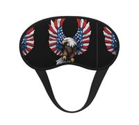 American Eagle Flag Print Sleep Eye Mask Light Blocking Soft and Comfortable Night Eye Blinder for Women Men for Sleeping Travel Night Shift
