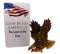American Eagle Lapel Pin Pack Hand Painted Acrylic with Patriotic USA God Bless America Card Set