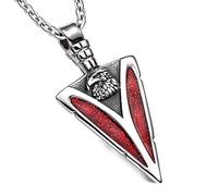 American Eagle Necklace - Arrowhead Jewelry for Men or Women - Wild and Courage Totem Amulet Pendant, Enamel, No Gemstone