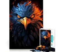 American Eagle Pride Fire 1000 Jigsaw Puzzle Cognitive Fun Play Clean Cut Sturdy Components Quiet Time Mind Exercise at Home (50x75cm)