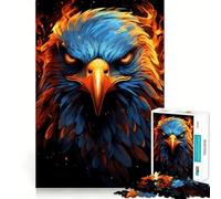 American Eagle Pride Fire 1000 Piece Jigsaw Brain Skill Game High Precision Die Cut Fascinating Hobby for Idle Moments (38x26cm)