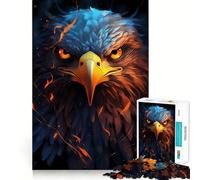 American Eagle Pride Fire 1000 Piece Jigsaws for Adults Brain Training Fun Clean Cut Sturdy Components Calming Mental Break Activity (50x75cm)