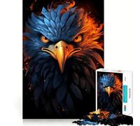 American Eagle Pride Fire 1000 Piece Jigsaws for Adults Mind Train Fun Precision Cut Smooth Edges Absorbing Activity for Quiet Nights (38x26cm)