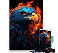 American Eagle Pride Fire 1000 Pieces Puzzles for Adults Mind Exercise Play Precision Cut Smooth Edges Relaxing Indoor Group Activity (50x75cm)