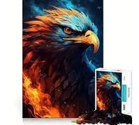 American Eagle Pride Fire Adult Jigsaw1000 Pieces Cognitive Train Game Tight Interlock No Gaps Calming Mental Break Activity (50x75cm)