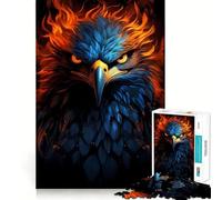 American Eagle Pride Fire Jigsaw 1000 Pieces for Adults Memory Fun Game Expert Cutting Craftsmanship Relaxing Indoor Group Activity (38x52cm)