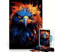 American Eagle Pride Fire Jigsaw Puzzle 1000 Logic Thinking Play Expert Cutting Craftsmanship Quiet Time Mind Exercise at Home (38x26cm)