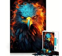 American Eagle Pride Fire Jigsaw Puzzle 1000 Piece Focus Boost Fun Advanced Laser Cutting Tech Travel-friendly Brain Game Gift (50x75cm)