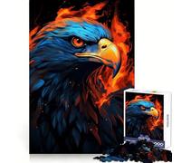 American Eagle Pride Fire Jigsaw Puzzles 1000 Pieces for Teenagers Thought Training Easy Enjoyment Uniform Cut Chic Xmas Gift (50x75cm)