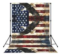 American Eagle Print Photography Backdrop - 152 Ã- 213 cm Portable Backdrop Curtains for Photo Shoot Backdrop for Home Party Use