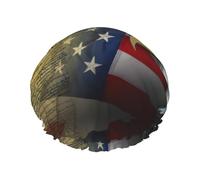 American Eagle Print women Shower Caps Bath Cap Reusable Waterproof Double Layers Hair Cap Comfort