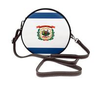 American Eagle Shoulder Bag - Leather Crossbody Bags with Adjustable Strap, Perfect for Work, Travel and Shopping, West Virginia Flag, One Size