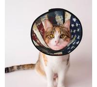 American Eagle Soft Dog Cone Collar, Depets Adjustable Recovery Pet Cone E-Collar for Cats Kittens Rabbits, Comfy Elizabethan Collar