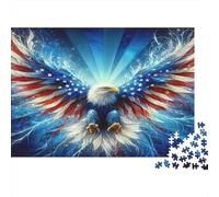 American Eagle Symbol 1000pc Jigsaw Puzzle Impossible Hard Secret Santa Gift For Home Activity Logic Skill Puzzle Sturdy Paper 70x50cm/1000pcs