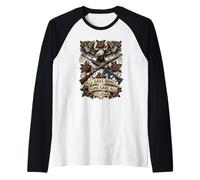 American Eagle Tattoo 250 Years of Service Patriotic USA Raglan Baseball Tee