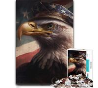 American Eagle Themed Wooden Jigsaw Puzzle 1000 Pieces for Adults | Border-first building - a clear build method on quiet evenings.
