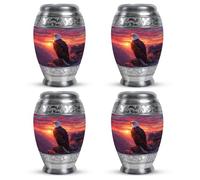 American Eagle Urn for Ashes Adult Male - Small Urns for Human Ashes Keepsake - Mini Urns for Men - Decorative Urn for Human Remains (Size:- 3 Inch 4pc)