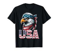 American Eagle USA Flag Bandana 4th of July Men Women Kids T-Shirt