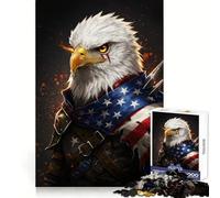 American Eagle Warrior Jigsaw Puzzles 1000 Pieces for Teenagers Sharp Memory Calm Leisure Neat Edges Festive Gift (50x75cm)