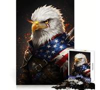 American Eagle Warrior Teenagers 1000 Pieces Puzzle Recall Power Restful Pleasure Precise Edges Bday Surprise (38x26cm)