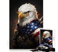 American Eagle Warrior Teenagers 1000 Pieces Puzzle Recall Power Restful Pleasure Precise Edges Bday Surprise (38x52cm)