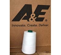 American & Efird A&E Heavy Weight Polyester Thread, Tex 40, White - 6000 Yard Spool