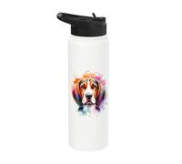 American English Coonhound Dog Hound Group Artwork Stainless Steel Insulated Water Bottle