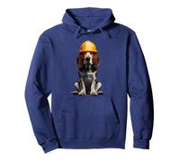 American English Coonhound Dog Yellow Hard Hat Helmet Worker Pullover Hoodie