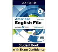 American English File fourth edition Level 2 Student Book & Workbook with access to Exam Confidence multi-pack A: Print Student Book & Workbook with 2 years' access to Exam Confidence multi-pack A.