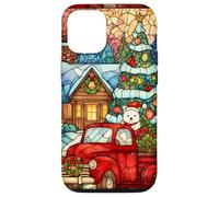 American Eskimo Christmas Dog Red Truck Holiday Case for iPhone 12/12 Pro