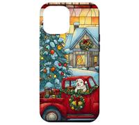 American Eskimo Christmas Dog Red Truck Holiday Case for iPhone 12 Pro Max